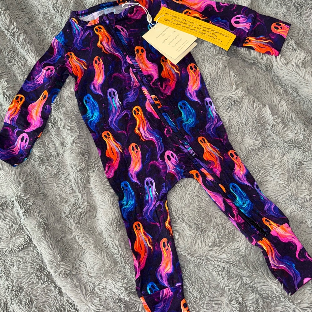 Colorful Ghost Print Kids One Piece